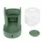 Green feeder with transparent container and removable lid. Tiaki brand visible on the front.