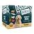 Burns Variety Box pour chiens adultes et seniors, mentionne poulet bio, œuf plein air, agneau, poisson. Texte en anglais : 'Natural nutrition for a long healthy life'.