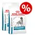 2 σακιά Royal Canin Veterinary Hypoallergenic με σκύλο στην ετικέτα και κόκκινο σύμβολο ποσοστού έκπτωσης (%) επάνω δεξιά