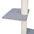Cat tree with sisal-wrapped post and grey wooden platform with felt cover.