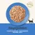 100% NATURAL INGREDIENTS. Hauptzutaten : thunfischfilet, fischbrühe, krabbe, reis (texte en allemand et anglais). Assiette de nourriture pour chat vue du dessus.