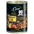Cesar Natural Goodness Casserole in sauce with wholegrain noodles and superfoods, visible apple, carrot, pasta, chicken pieces. 100% recyclable, made with natural ingredients. Text in German.