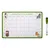 Zooplus monthly planner with green frame, weekdays Monday to Sunday and blank grid. Includes a green marker with eraser.