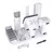 kooa pet care set with trimmer, various attachments, charging cable and accessories on a white tray.