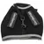 Black harness with reflective trim, two visible labels reading 'Gentleman', and a central metal clip attachment.