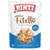 Rinti Filetto Feines Huhnfilet mit Ente in Jelly, Leichter Genuss, sachet de 100 g. Texte en allemand et anglais sur l'emballage.