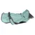 Manteau pour chien en tissu vert clair avec doublure grise, fermeture à scratch et étiquette visible portant l’inscription 'Wolters'.