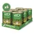 Pack de 6 latas Lily's Kitchen Proper Food for Dogs Lamb Hotpot. Texto visível: 'Lily's Kitchen Proper Food for Dogs Lamb Hotpot', embalagem verde com ilustração de cão.