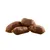 Four small, brown sausage-shaped pet food portions tied at the ends, shown on a white background.