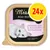 Miamor Milde Mahlzeit fågel ren & skinka, ljusa filébitar, utan inälvor, utan lever. Förpackning med 24 stycken.