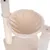 Beige scratching post with soft lying surface, sisal-wrapped posts and stable base plate.