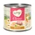 Feringa Classic Adult, boîte avec texte anglais : Chicken with Trout, Potato and Parsley, 68 % selected animal ingredients, grain-free recipe. Image d’un chat et morceaux de viande.