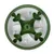 Tiaki anti-gulping bowl in green-white with non-slip design and raised obstacles for slow food intake.