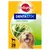 Pedigree Dentastix Daily Fresh, 28 sticks, for dogs 25kg+, green dental chews shown on packaging with a dog image. Brand and product names visible.