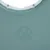 Green plastic surface with embossed paw print and round cut-out at the top.