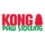 KONG Paw Stocking. Mærke- og produktnavn i rød og grøn.