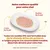 Assiette de nourriture pour chat avec cuisse de poulet, bouillon de poulet et riz. Texte : recettes HFC formulées avec viande et/ou poisson propres à la consommation humaine.