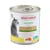 Tin labelled almo nature natural HFC chicken with salmon, no gluten recipe, with hydrating broth. Text in multiple languages and image of food on front.