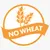 Simbol s natpisom 'No Wheat' i dvije klasove pšenice, oznaka za proizvod bez pšenice.