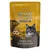 Sachet Wild Freedom Triple Taste African Savannas, 100% grain-free recipe, chicken with beef and goat, 85 g. Image d’un chat et silhouettes de poulet, bœuf, chèvre.