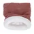 Tunnel ou sac pour animal en tissu côtelé marron à extérieur et intérieur blanc doux, ouverture large visible, sans marque apparente ni texte.