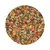 Miscela di mangime per piccoli animali con pellet, fiocchi, pezzi di carota e ingredienti vegetali visibili.