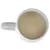 Bol rond en céramique blanche vu de dessus, avec anse sur le côté gauche, intérieur lisse et sans décorations visibles.