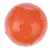 Balle orange en plastique avec plusieurs petits trous répartis sur toute la surface, aucun texte ou marque visible.
