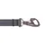 Ruffwear Hundeleine mit robustem Metallkarabiner und gewebtem Band in Schwarz-Blau-Muster.