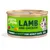 Edgard Cooper LAMB AND CHICKEN, chunks in sauce for adult cats, 85g. Groene verpakking met kattenillustratie en zichtbare tekst op het blik.