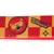Crveni i žuti karirani uzorak s logotipom lavlje glave i tekstom 'We all roar 4 Gryffindor!'.