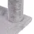 Cat tree with grey, soft plush cover on post and base plate.