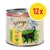 Feringa Classic Meat Adult kissanruoka, siipikarjaa, porkkanaa ja voikukkaa. 200 g purkki, pakkauksessa 12 kpl. Etiketissä musta kissa ja kylämaisema. Feringa Classic Meat Adult kissanruoka, siipikarjaa, porkkanaa ja voikukkaa. 200 g purkki, pakkauksessa 12 kpl. Etiketissä musta kissa ja kylämaisema.