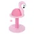 Kratzbaum in Flamingo-Design, rosa mit Spielball an Schnur und Sisal umwickeltem Stamm.