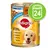Blik Pedigree hondenvoer Junior, met 59% vlees, Vital Protection: immuunsysteem, vertering, huid & vacht, botten. Afbeelding toont verpakking en symbool voor 24 stuks.