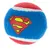Palla da gioco in feltro blu, rosso e bianco con logo Superman giallo e rosso.
