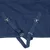 Donkerblauwe hoes met verstelbare riemen en metalen clips, geschikt voor bevestiging of beveiliging.