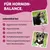 Für Hormonbalance. Unterstützt bei aggressivem Verhalten, Hyperaktivität, exzessivem Bellen, Verhaltensveränderungen, Stimmungsschwankungen beim Hormonzyklus.