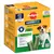 Caja Pedigree Dentastix Daily Fresh, mega pack x28 para perros 5–10 kg. Imagen de perro pequeño, sticks verdes y textos sobre ingredientes naturales y beneficios dentales visibles en el envase.