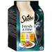Multipack Sheba Fresh & Fine Portionsposer 6 x 50 g - Kylling, laks & kalkun i sauce