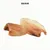 Two dried pig ears from George and Bobs, natural chew treats for pets.