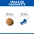 Comparaison de la taille des croquettes : une croquette de 7,5 mm de diamètre à côté d'une punaise de 10 mm de diamètre. Comparaison de la taille des croquettes : une croquette de 7,5 mm de diamètre à côté d'une punaise de 10 mm de diamètre.
