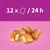 12 Stück pro Tag, abgebildet sind knusprige Snacks mit Füllung.