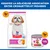 Hill's Science Plan Mature Adulte 7+ Small & Mini croquettes et nourriture humide au poulet, illustrations de chien, symboles de poulet et de bœuf.