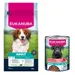 Croquettes Eukanuba Premium Nutrition 12 kg ou 15 kg pour chien + boîtes 3 x 400 g offertes ! -Adult Small et Medium Breed Agneau et Riz (12 kg) + Adult Riche en Bœuf et Citrouille