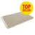 Beige Kratzmatte mit gelbem Kreis und rotem Text 'Top Seller'.