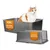Lucky Kitty XXL Cassetta igienica in acciaio inox con bordo alto Lucky Kitty XXL Cassetta igienica in acciaio inox con bordo alto