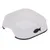 White feeding bowl with black fish symbol, rectangular shape and non-slip base.
