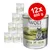 Pachet 12x800g conserve Wolf of Wilderness Senior Green Fields, text vizibil: 100% grain-free, imagine lup, etichetă Green Fields. Ambalaj metalic.