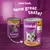 Tekst na engleskom: new look, same great taste! Dvije konzerve Whiskas s piletinom u želeu, prikazana stara i nova ambalaža. Vidljiv natpis: 100% recyclable.
